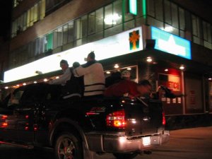 Downtown Toronto after Leafs won the Quarter Finals 38.JPG